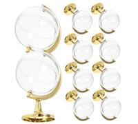 Cabilock 10 Cajas Con Forma De Globo Mini Globos Para Guardar Cajas Redondas Para Dulces Para Damas De Honor Novias Dulces Para Invitados Bodas De Plástico Dorado