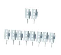 Cabilock 10 Juegos Soporte de Barra de Cortina Barra de Cortina y Soporte Funda Nordica Puerta Ganchos de Barra de Cortina para Pared Soportes de Montaje de Barra de Cortina Planchar Silver