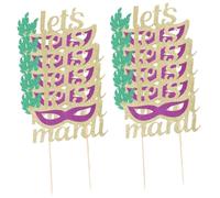 Cabilock 10 Piezas Adornos para Tartas de Decoraciones para Cupcakes y Muffins Fiesta Accesorios de Pastel y Divertidos