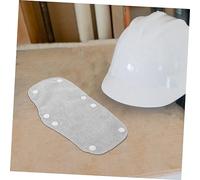 Cabilock 10 Piezas Bandas Absorbentes para de Seguridad Forro Lavable y Reutilizable con Botón Presión Accesorios para Cascos de Obra Cómodas y Secado Rápido Gris