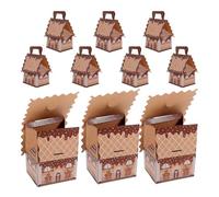 Cabilock 10 Piezas Caja De Galletas Navideñas De Jengibre Cajas Para Casitas De Jengibre Navideñas Bonitas Para Dulces y Golosinas Para Decorar Las Fiestas y Compartir Familia