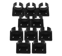 Cabilock 10 piezas Clip Micrófono Cuadrado Negro Soporte Pared y Escritorio para Cable Mic Organizador Estable para Estudio Karaoke y Grabación