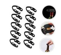 Cabilock 10 Piezas Cortadores de Aluminio para Botellas de Vino Accesorios de Abridor de Botellas Cortador Manual de Láminas Diseño Ergonómico Antideslizante Negro