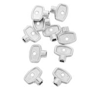 Cabilock 10 Piezas de válvula de escape para válvula de radiador Interruptor de calentador de agua RV reemplazo manija válvula piezas de RV Aleación de zinc Plata