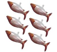 Cabilock 10 Piezas Fish Balloons Realistic Carp Aluminum Film Fishing Party Decorations For Ocean Theme Birthdays And Events
