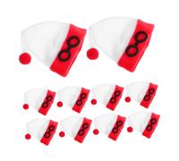 Cabilock 10 Piezas Mini Gorro De Papá Noel para Botellas De Vino Decoración Navideña para Manualidades Adornos para Botellas De Vino Decoración De Mesa para Fiestas