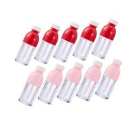 Cabilock 10 piezas Unidades Tubos Bálsamo Labial Vacíos Botella Forma Refresco Color Rosa y Rojo Portátil para Brillo y Aceite Labial Cosméticos de Viaje