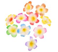Cabilock 10 pinzas para el pelo con flores de frangipani sintético, clips multicolor de 7 cm en EVA y metal, accesorios para bodas y uso diario Varios estilos