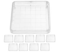 Cabilock 10 Placas Petri Cuadradas con Tapa 10x10cm Placas de Cultivo para Laboratorio Microbiología Biología Experimentos Científicos Plantas y Hongos