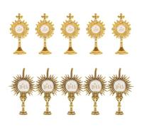 Cabilock 10 Unidades Broche de Cruz Clásico en Aleación de Zinc Niñas, Diseño Religioso Sofisticado que Previene Resbalones, Adecuado para Bautizos y Eventos Iglesia