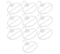 Cabilock 10 Unidades Organizador Redondo Fácil Instalación Diseño de 2 Niveles de Plástico Blanco y Superficie sin Rebabas para Bufandas y Corbatas Adecuado para Dormitorios y Orden de Ropa
