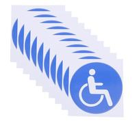 Cabilock 10 Unidades Pegatina Adhesiva para Coche y Puertas Símbolo de Silla de Ruedas en Pvc Azul, Elementos Táctiles y Visibilidad Mejorada para Uso en Interiores y Vehículos