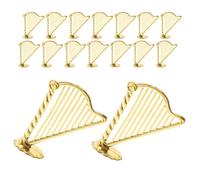 Cabilock 100 Colgantes Miniatura de Arpa Resina Dije Colgante Musical para Joyería DIY Adorno Decorativo Pequeño para Manualidades Pulseras y Árbol de Navidad Tamaño 45X31 CM