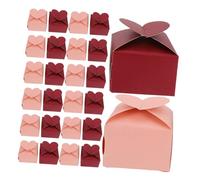 Cabilock 100 Piezas Cajas de Dulces Cuadradas Elegante para Bodas y Comuniones Caja Resistente con Diseño de Corazón Romántico Pack de Unidades para Fiestas y Regalos
