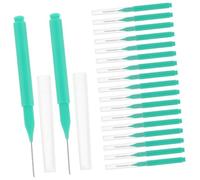 Cabilock 100 piezas Cepillos Interdentales Verdes Unidades para Limpieza de Brackets y Portátiles con Mango Ergonómico Multiuso para Higiene Oral y Limpieza de Pequeños Dispositivos