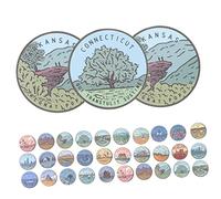 Cabilock 100 Piezas Pegatinas Impermeables De Paisajes Pegatinas para Maletas Portátiles y Cuadernos para Decoración para Álbumes De Recortes y Botellas De Agua