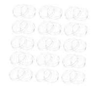 Cabilock 100 Piezas Placas de Petri Plásticas Transparentes Unidades con Tapa Apilable para Microbiología Celular y Experimentos Científicos