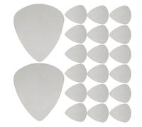 Cabilock 100 Piezas Púas Metálicas de Acero Inoxidable para Guitarra Eléctrica y Acústica Diseño Plateado con Borde Plectros Resistentes para Guitarra Aptas para Rock Jazz y Country