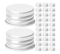 Cabilock 100 Unidades Tapones Roscados de Aluminio Reutilizables para Botellas y Frascos de Vidrio, Tapa de 28 Mm a Prueba de Fugas, Adecuado para Viaje y Uso en Casa