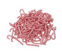 Cabilock 100piezas Bastones Navideños Pequeños Manualidades De Resina Accesorios Multifuncionales para Joyería Teléfono Papelería Decoración De Festividad Diseño De Rayas Adornos