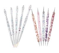 Cabilock 10piezas Herramientas para Uñas Pinceles Creativos para Esculpir y Dibujar Herramientas de Doble Punta para Decoración de Flores y Rotuladores para Puntear Salón