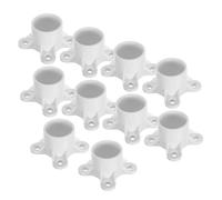 Cabilock 10piezas Tapones De PVC para Tornillos De Pata De Mesa Brida De Soporte De Varilla para Tubería Herrajes De PVC Modernos Fácil De Instalar