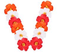 Cabilock 12 Accesorios Hawaianos Para El Cabello: Pinzas Para El Cabello Con Flores De Hibisco, Pinzas Laterales Con Flores Artificiales, Horquillas Y Pasadores Para Fotos De Vacaciones,
