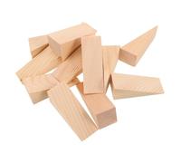 Cabilock 12 cuñas de madera: Tope de puerta triangular de madera, cuña antideslizante, herramienta para encordar sillas, proyectos de bricolaje, uso en casa y oficina, 10 x 4 x 4 cm.