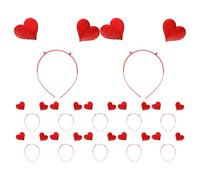 Cabilock 12 Diademas con Forma de Corazón para Mujer Y Niña, con Purpurina, para San Valentín, Cumpleaños, Bodas, Fiestas, Disfraces de Cupido, Accesorios para El Cabello.