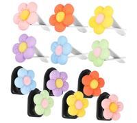 Cabilock 12 Pcs Clips de Ventilación de Flores Gancho para Coche, Ambientador para Coche Diseño Floral, Accesorios para Interior de Automóvil