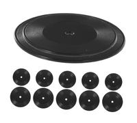 Cabilock 12 Pcs Mini Record Doll Furniture Toy House Doll House Furniture Decorative Vinyl Records Miniatures Dollhouse Accessories Vinyl Record Wall Ornaments Speaker Spikes Black Plastic