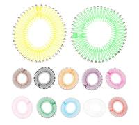 Cabilock 12 Peines Circulares Elásticos para Peluca, Diademas Peine Flexible de Polipropileno, Accesorios Cabello en Colores Variados, Kit de 12 Piezas para Uso Profesional Color Aleatorio