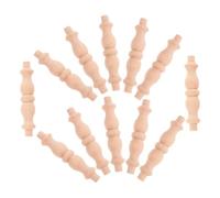 Cabilock 12 Piezas Balaustres de Madera sin Pintar para Muebles y Escaleras Columnas Decorativas Forma de Calabaza para Bricolaje Resistentes y Fáciles de Instalar Accesorios para