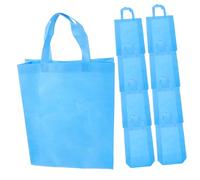 Cabilock 12 Piezas Bolsa De La Compra Bolso De Mano Liso Mujer Bolsas De Asas a Granel Bolsos Women Bolsas Reutilizables La Bolsa Bolsas De Compra Sky-Blue Tela No Tejida Unida por Calor