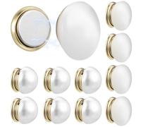 Cabilock 12 piezas Broches Magnéticos para Ropa con Perlas Blancas y Ojo de Gato de Pesos para de Novia Seguros y Decorativos para Pañuelos y Vestidos