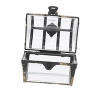 Cabilock 12 Piezas Caja De Dulces Decoraciones De Fiesta Tarjeta Serpentinas Pequeño Cofre Del Telón De Fondo De Cortina De Brillo Joyas Tazas De Mantequilla De Maní Mini El Plastico