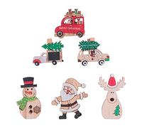 Cabilock 12 Piezas Clip De Madera Tallado De Navidad Mini Pinzas Navideñas Clavija De Foto De Bricolaje Pinzas De Madera De Navidad Minipinza De Madera Dibujos Animados Clip De Conveniencia