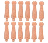 Cabilock 12 Piezas Columnas Decorativas de Madera sin Pintar con Diseño Tallado Europeo para Artesanías y Muebles Pilares para Estanterías y Bodegas