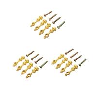 Cabilock 12 Piezas Conectores Metálicos para Muebles y Barandillas Tapas de Postes para Gabinetes de Doradas Instalación Rápida y Adaptable para Vidrio y Reparación de Muebles