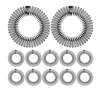 Cabilock 12 Piezas Diademas Elásticas Negras Peine Circular de Abs para Mujeres, Diseño Invisible y Flexible, Ideales para Mañanas Ocupadas y Uso Profesional