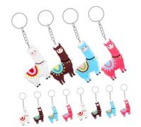 Cabilock 12 Piezas Llaveros de Alpaca Coloridas Azul Rosa Blanco Accesorios de Bolsos para Niñas Llaveros de Animales Kawaii Adornos para Mochilas y Claves
