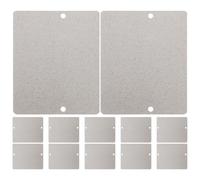 Cabilock 12 Piezas Mica para Microondas Placa Aislante Ignífuga Ligera y Fácil de Limpiar Color Plata para Horno Microondas y Tostadora