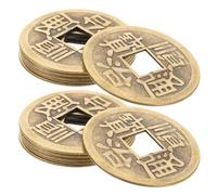 Cabilock 12 Piezas Moneda China de Latón Vintage para Coche Diseño Tradicional, Fácil Instalación y Función para Atraer Riqueza y Fortuna en Viajes y DIY