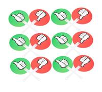 Cabilock 12 piezas Paletas de Votación para Aula Herramientas Interactivas Portátiles Diseño Compacto Verde y Rojo para Profesores y Estudiantes Fomento de Participación y Votación Clase