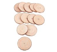 Cabilock 12 Piezas Rodajas de Madera sin Acabado para Manualidades Diy Discos Naturales de Pino de Grosor Posavasos y Decoración Artesanal