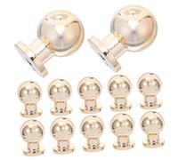 Cabilock 12 Piezas Tiradores Redondos Dorados para Muebles Tiradores de Bola para Armarios de Cocina y Baño Mango Ergonómico para Cómodas y Gabinetes para Hogar