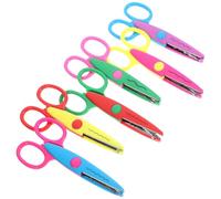 Cabilock 12 Tijeras de Manualidades Decorativas Mixtas para Bricolaje, Set de Tijeras Pequeñas para Papel con Formas de Onda, Diente y Castillo, Uso Seguro para Estudiantes Color Aleatorio