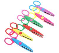 Cabilock 12 Tijeras Pequeñas para Manualidades Patrones Variados, Acero Inoxidable y Plástico, Seguras y Ligeras para Scrapbooking, Estudiantes y Uso en Aulas, Oficina y Hogar