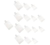 Cabilock 15 Bolsas Vacías para Loción y Champú de Viaje Boquilla Autosoportables de Plástico Resistente Capacidad Variada 30Ml/50Ml/100Ml Aptas para Almacenamiento de Líquidos y Uso