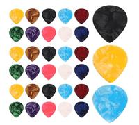 Cabilock 150 Púas de Guitarra de Celuloide Ultrafinas y Ligeras, 0,5 Mm/0,75 Mm/1,0 Mm, para Guitarra Acústica, Eléctrica y Ukelele, Surtido Profesional para Práctica y Reemplazo,